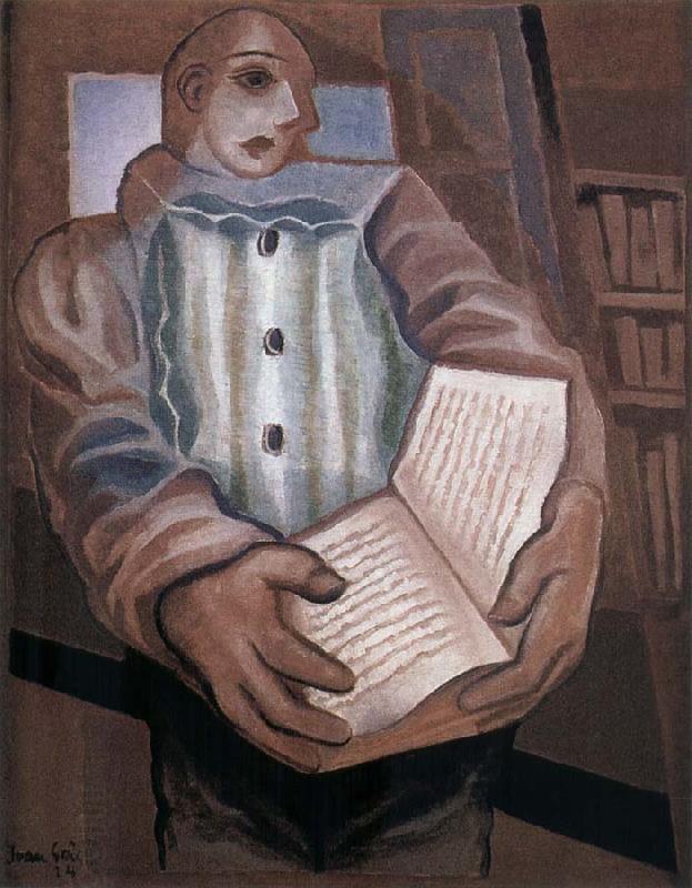 Juan Gris The clown scooped up the book China oil painting art